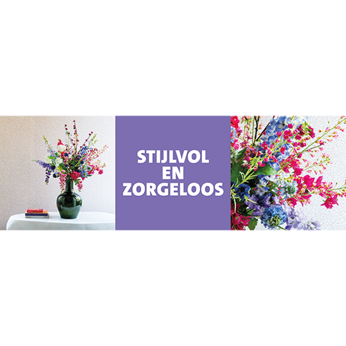 Paneel: 2988 x 988 mm. <br>Zijde bloemen D