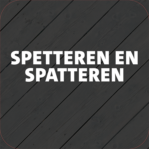 Paneel: 720 x 720 mm. <br>Spetteren en spatteren