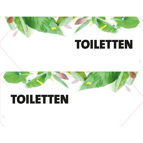 Dubbelzijdig paneel: 650 x 250 mm. <br>Toiletten