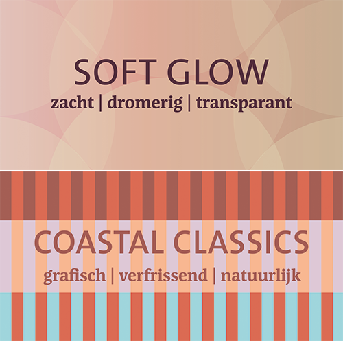Reprop dubbelzijdig: 1988 x 988 mm. <br>Soft glow - Coastal classics