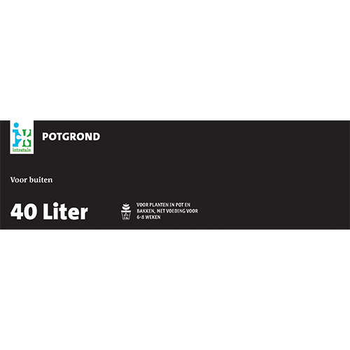 Paneel: 800 x 250 mm. <br>Koof productinfo <br>Potgrond voor buiten 40L