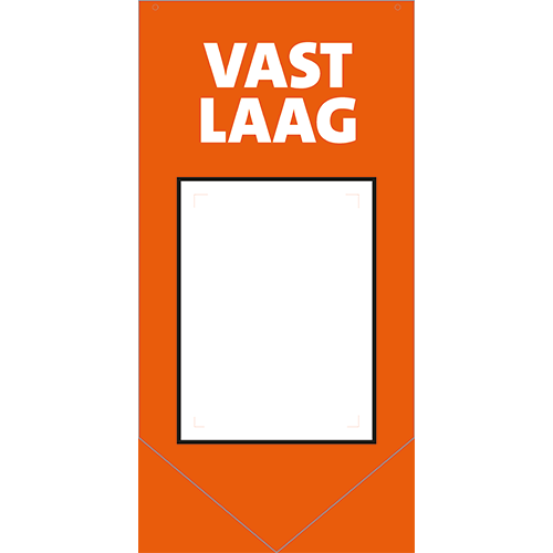 Paneel: 500 x 1000 mm. <br>Vast laag pinbanier