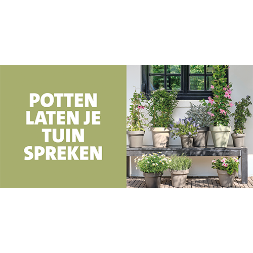 Koofsigning: Schwerlast 2020x988. Potten laten je tuin spreken