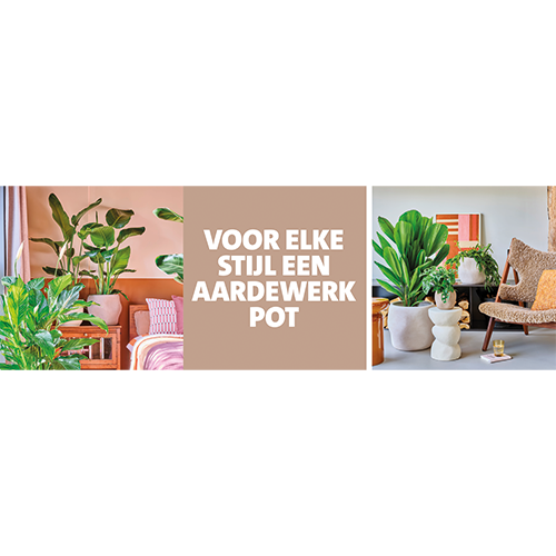 Paneel Koofsigning set: 1988x988 + 988x988. Voor elke stijl een aardewerk pot