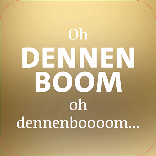 Koofsigning: 720 x 720 mm. Dennenboom goud