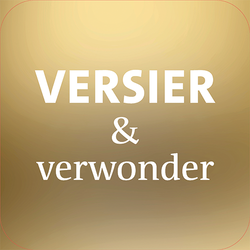 Koofsigning: 720 x 720 mm. Versier tekst goud