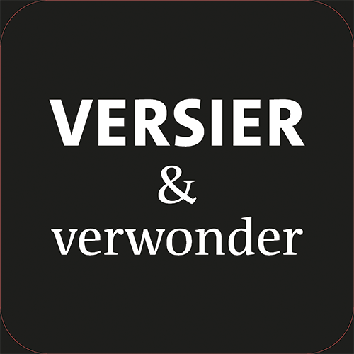 Koofsigning: 720 x 720 mm. Versier tekst zwart