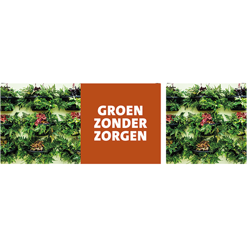 Paneel Koofsigning set: 1988 x 988mm + 988 x 988mm. Zijden planten Groen zonder zorgen