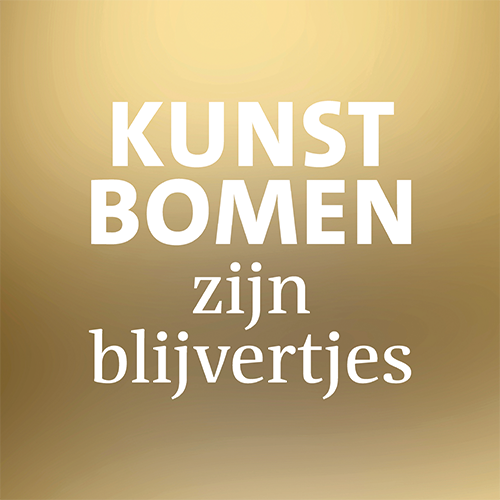 Koofsigning: 988 x 988 mm. Kunstbomen tekst goud