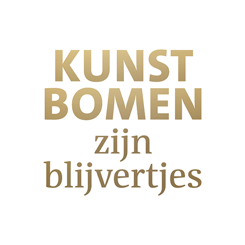 Koofsigning: 988 x 988 mm. Kunstbomen tekst wit