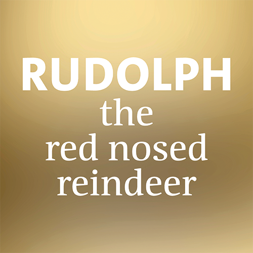 Koofsigning: 988 x 988 mm. Rudolph tekst goud