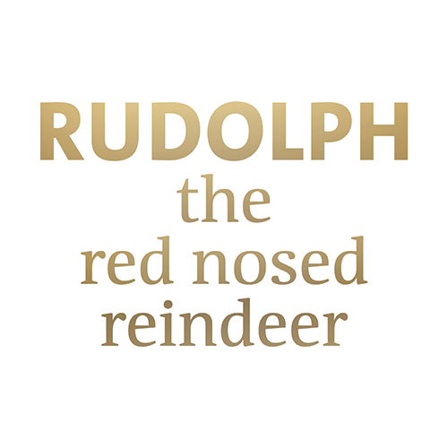 Koofsigning: 988 x 988 mm. Rudolph tekst wit