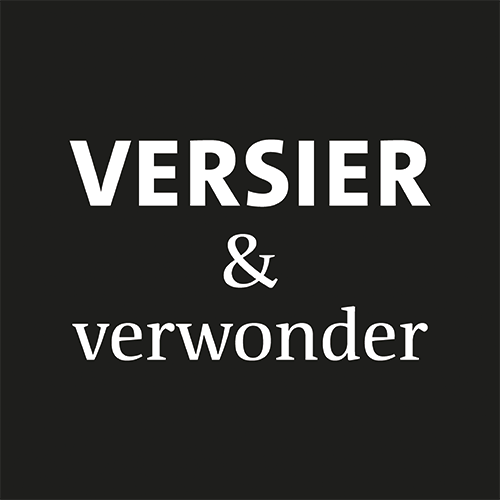 Koofsigning: 988 x 988 mm. Versier tekst zwart