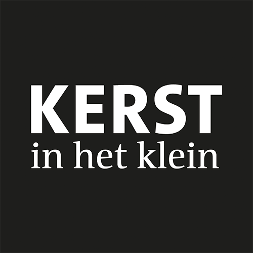 Koofsigning: 988 x 988 mm. Kerst in het klein tekst zwart