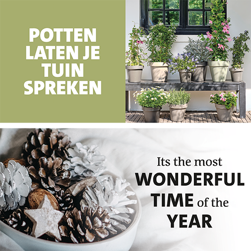 Koofsigning Schwerlast: 2020 x 988 mm. Buitenpotterie Potten laten je tuin spreken + Kerst