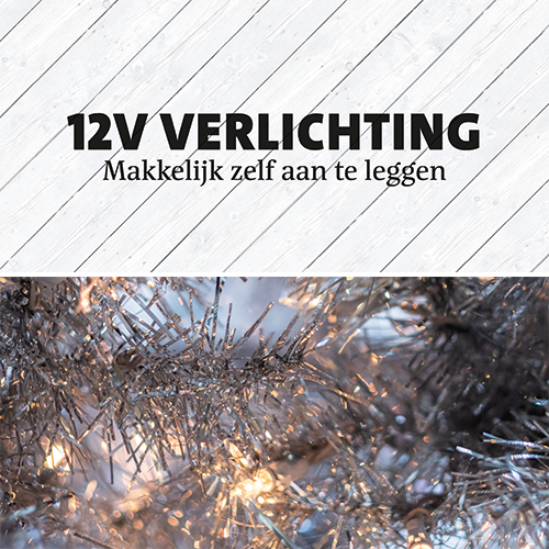 Koofsigning dubbelzijdig: 1988 x 988 mm. Tuinwinkel Verlichting 12V + Kerst