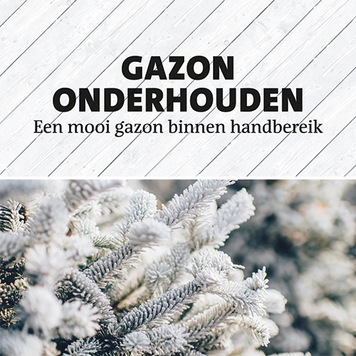 Koofsigning dubbelzijdig: 1988 x 988 mm. Tuinwinkel Gazon onderhouden + Kerst