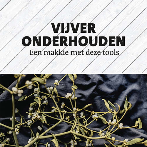 Koofsigning dubbelzijdig: 1988 x 988 mm. Tuinwinkel Vijver onderhouden + Kerst