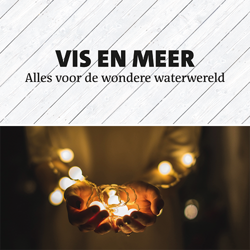 Koofsigning dubbelzijdig: 1988 x 988 mm. Tuinwinkel Vis en meer + Kerst
