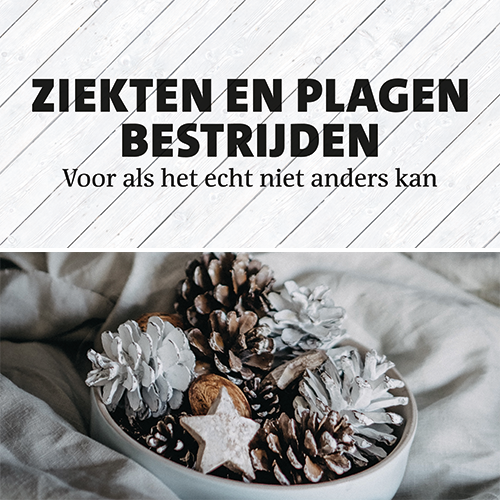 Koofsigning dubbelzijdig: 1988 x 988 mm. Tuinwinkel Ziekten en plagen + Kerst