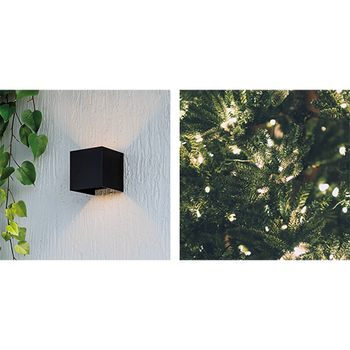 Koofsigning dubbelzijdig: 988 x 988 mm. Tuinwinkel Licht 12V beeld + Kerst