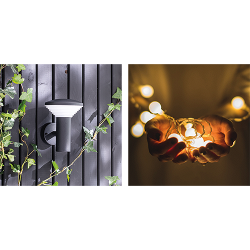 Koofsigning dubbelzijdig: 988 x 988 mm. Tuinwinkel Licht 230V beeld + Kerst