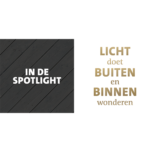 Koofsigning dubbelzijdig: 988 x 988 mm. Tuinwinkel Licht spotlight 2 tekst + Kerst