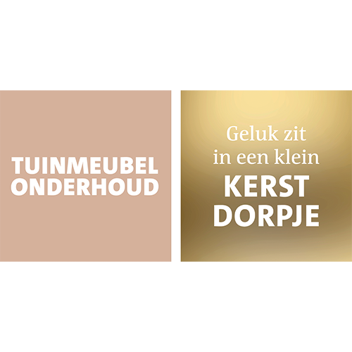 Koofsigning: 988 x 988 mm. Tuinmeubel Onderhoud + Kerst