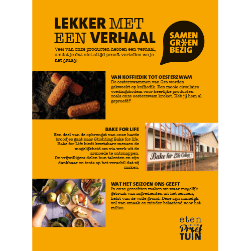 Poster: 148 x 210 mm. A5 tafelkaart flyer SGB (set van 10 stuks)
