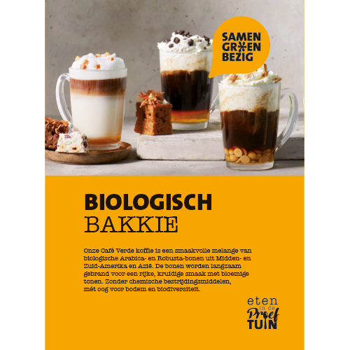 Poster: 148 x 210 mm. A5 tafelkaart SGB Cafe Verde (set van 10 stuks)