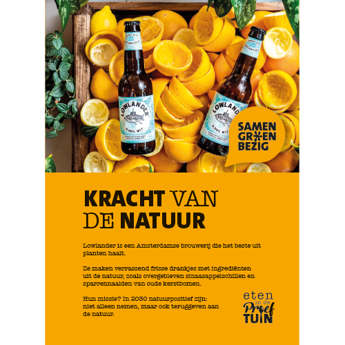Poster: 148 x 210 mm. A5 tafelkaart SGB Lowlander bier (set van 10 stuks)