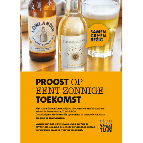 Poster: 148 x 210 mm. A5 tafelkaart SGB Sonneskenk wijn (set van 10 stuks)