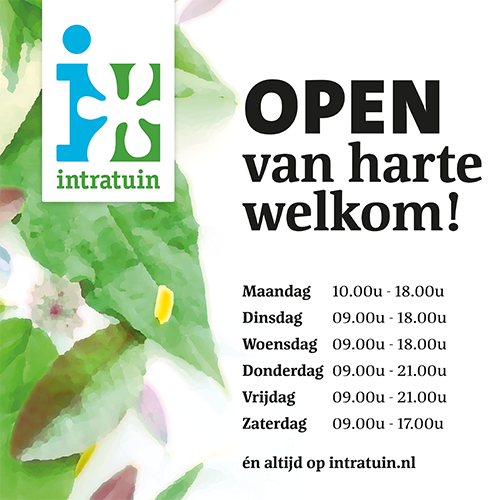 Paneel: 950 x 950 mm.  <br>Openingstijden <br>maandag - dinsdag.....