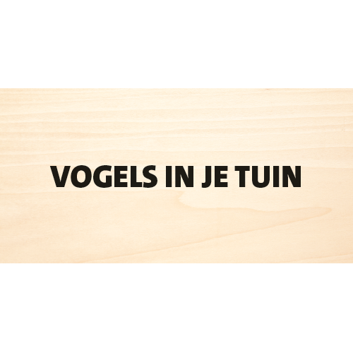 Paneel Koofsigning: 1988 x 988 mm. Vogels in de tuin