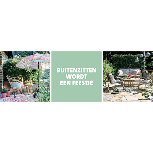 Paneel: 2988 x 988 mm. <br>Buiten zitten wordt een feestje