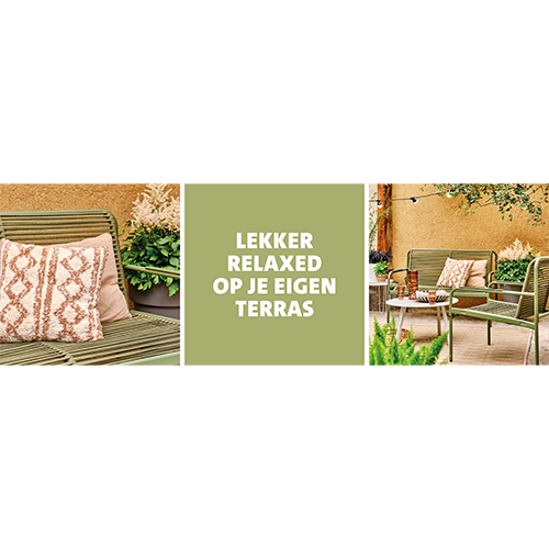 Paneel: 2988 x 988 mm. <br>Lekker relaxed op je eigen terras