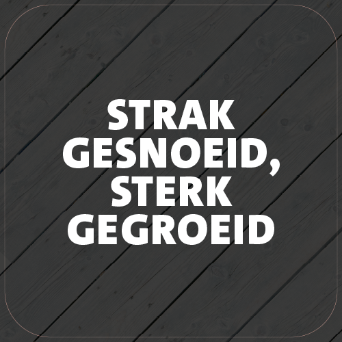 Paneel Koofsigning: 720 x 720 mm. Snoeien tekst