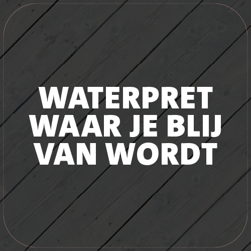Paneel Koofsigning: 720 x 720 mm. Waterpret tekst