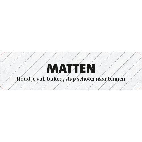 Paneel Koofsigning: 2720 x 720 mm. Matten