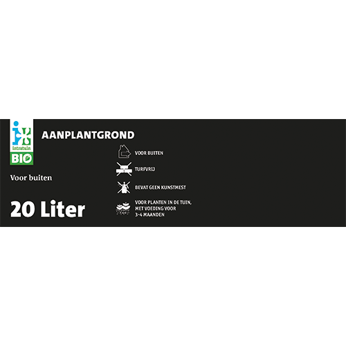 Paneel: 800 x 250 mm. <br>Koof productinfo <br>Aanplantgrond BIO 20L