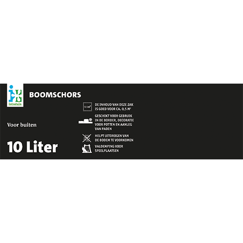 Paneel: 800 x 250 mm. <br>Koof productinfo <br>Boomschors 10L