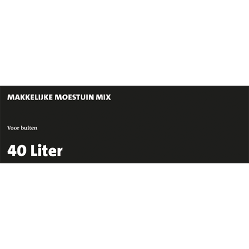 Paneel: 800 x 250 mm. <br>Koof productinfo <br>Makkelijke moestuinmix 40L