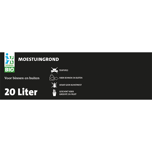 Paneel: 800 x 250 mm. <br>Koof productinfo <br>Moestuingrond 20L