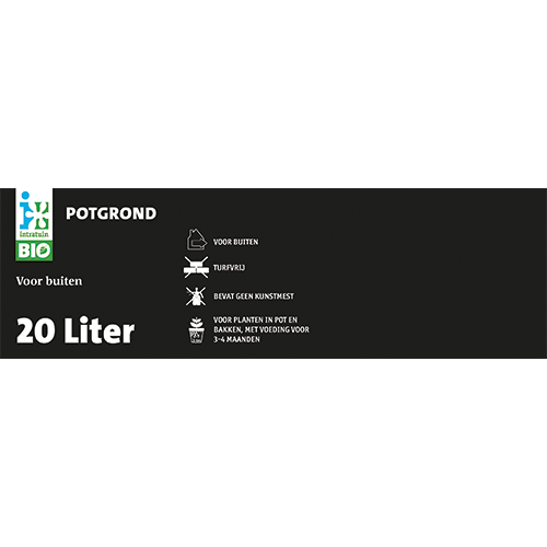 Paneel: 800 x 250 mm. <br>Koof productinfo <br>Potgrond BIO 20L