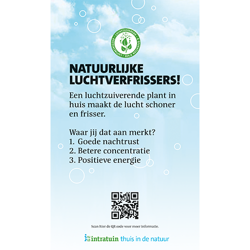 Paneel: 438 x 734 mm. <br>Palletbord luchtzuiverend