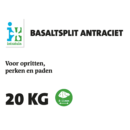 Paneel: 594 x 420 mm. <br>Koof productinfo grind <br>Basaltsplit antraciet