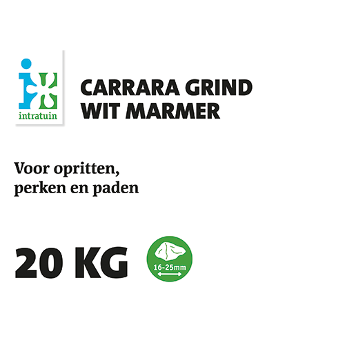 Paneel: 594 x 420 mm. <br>Koof productinfo grind <br>Carra grind wit marmer