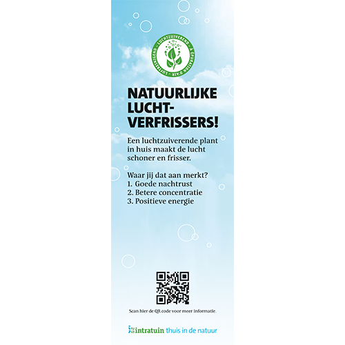 Paneel: 500 x 1400 mm. <br>Banier <br>Luchtzuiverend