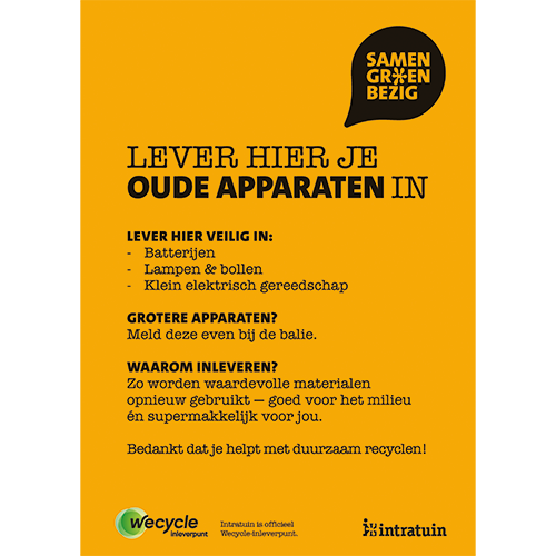 Poster: 290 x 408 mm. SGB Inzamelen elek. apparatuur (set van 4 stuks)
