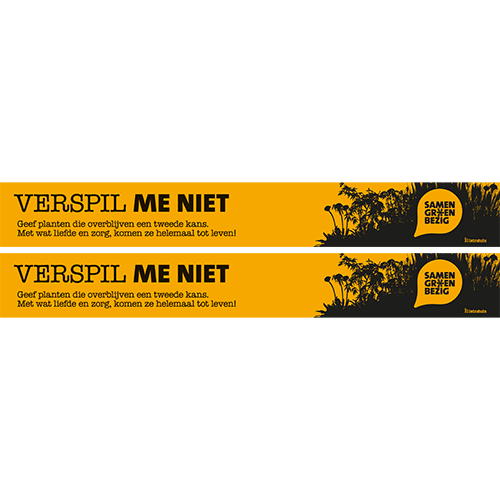 Plantentafelstrook: 1600 x 206 mm. SGB  CC Kopkaart 1 (set van 2 stuks)